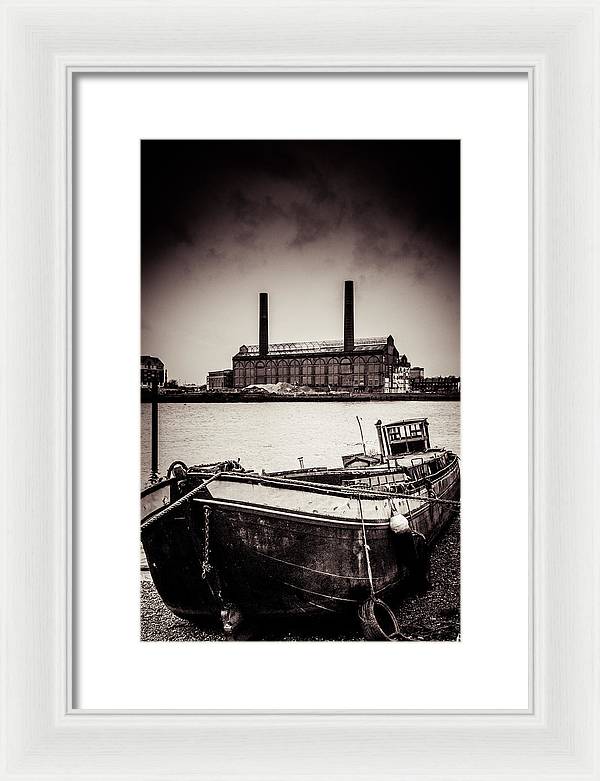 walking along the Thames - Framed Print