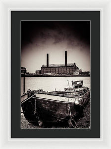 walking along the Thames - Framed Print