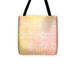Load image into Gallery viewer, White Flowers with Warm Orange background - Tote Bag
