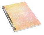 Load image into Gallery viewer, White Flowers with Warm Orange background - Spiral Notebook
