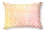 Load image into Gallery viewer, White Flowers with Warm Orange background - Throw Pillow

