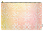 Load image into Gallery viewer, White Flowers with Warm Orange background - Carry-All Pouch
