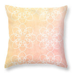 Load image into Gallery viewer, White Flowers with Warm Orange background - Throw Pillow
