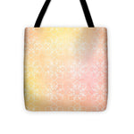 Load image into Gallery viewer, White Flowers with Warm Orange background - Tote Bag
