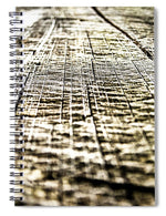 Load image into Gallery viewer, Wood Grain with Cuts Close Up Textures - Spiral Notebook
